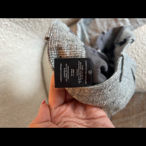 Theory straight leg wool blend tweed pants - Picture 3 of 5